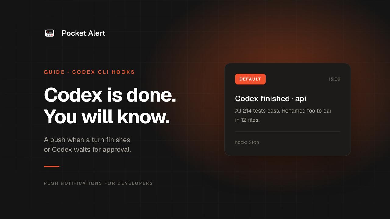 Codex CLI notifications: a push when the task is done
