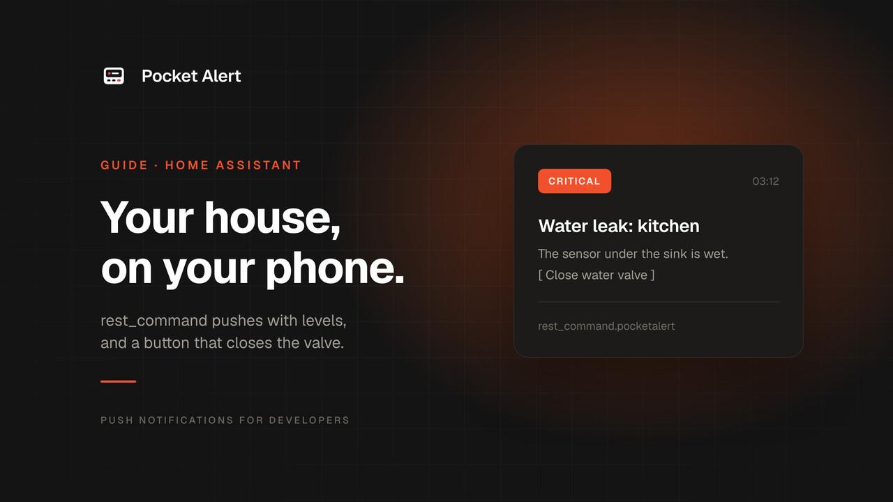 Home Assistant push notifications with rest_command: leak, washer, door