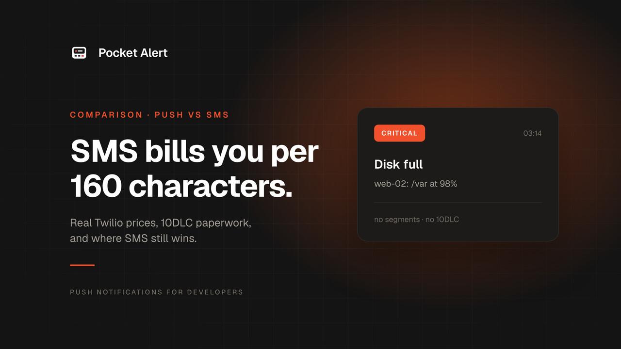 Push notifications vs SMS alerts: what developers actually pay for